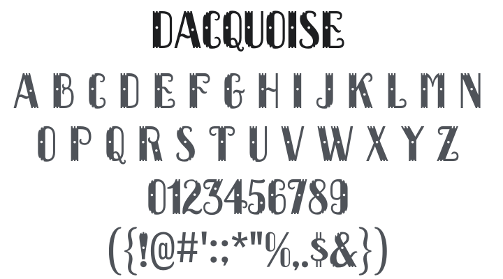 Dacquoise Font