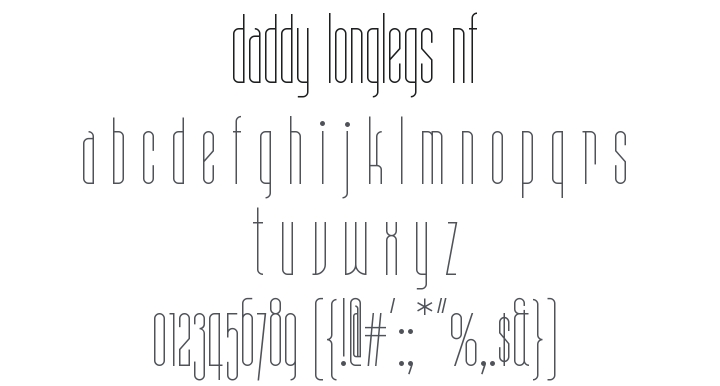 Daddy Longlegs NF Font
