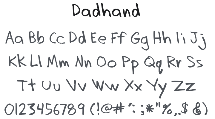 Dadhand Font