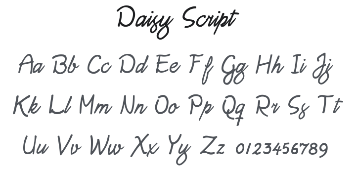 Daisy Script Font