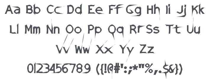 Damaged Sata Light Font Family