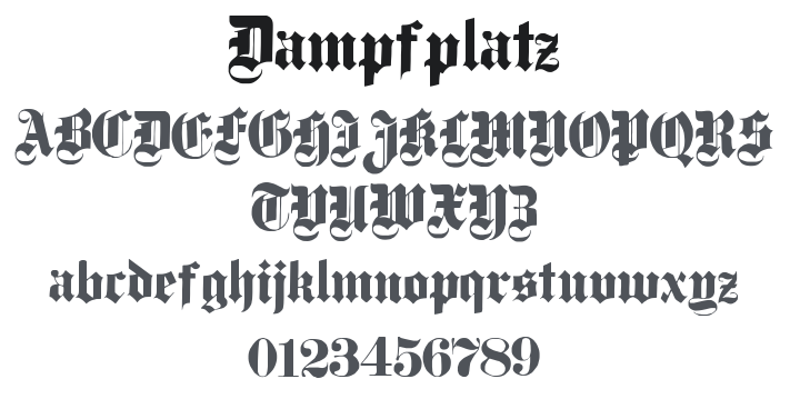 Dampfplatz Font Family