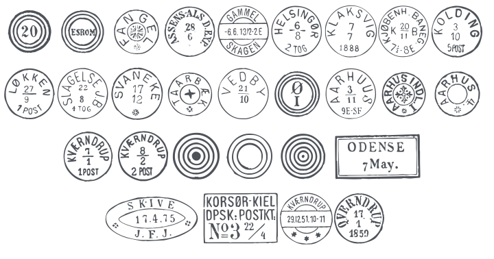 Danish Postal Markings Font