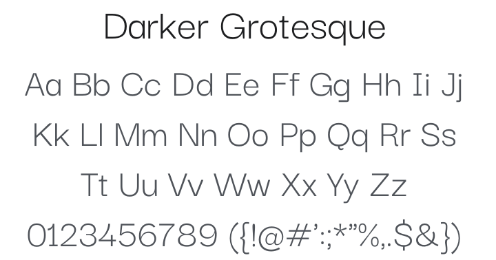 Darker Grotesque Font Family