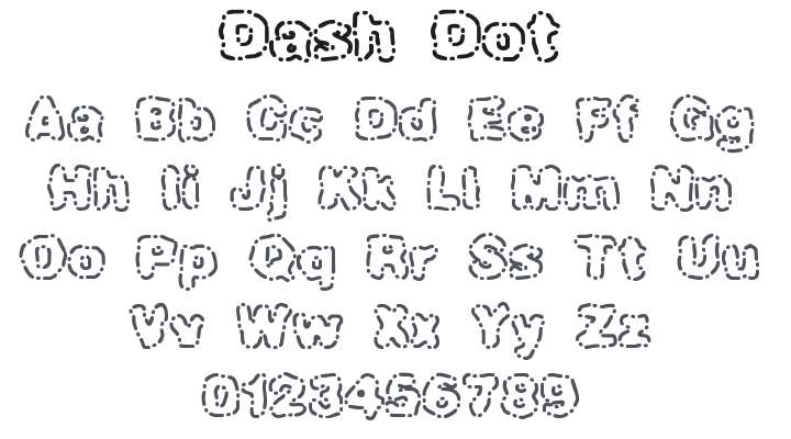 Dash Dot Font