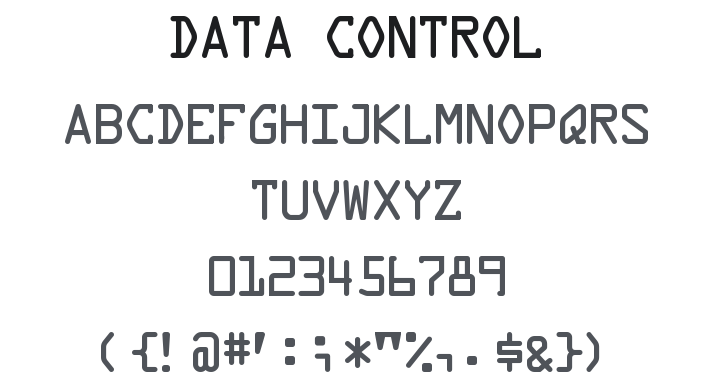 Data Control Font Family