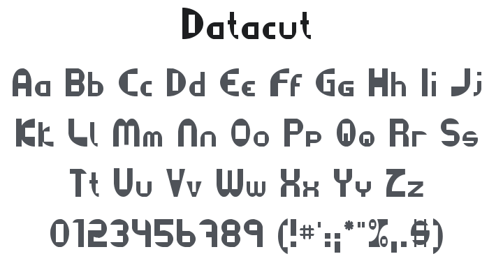 Datacut Font Family