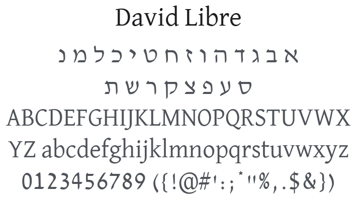 David Libre Font Family