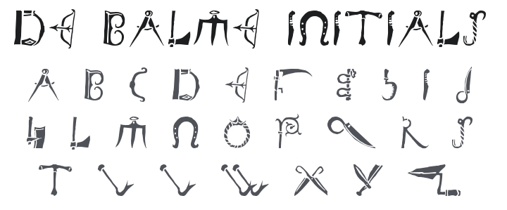 De Balme Initials Font