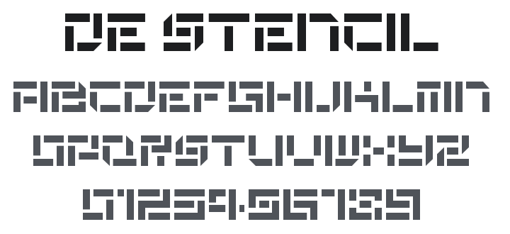 De Stencil NF Font