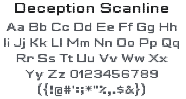 Deception Scanline Font