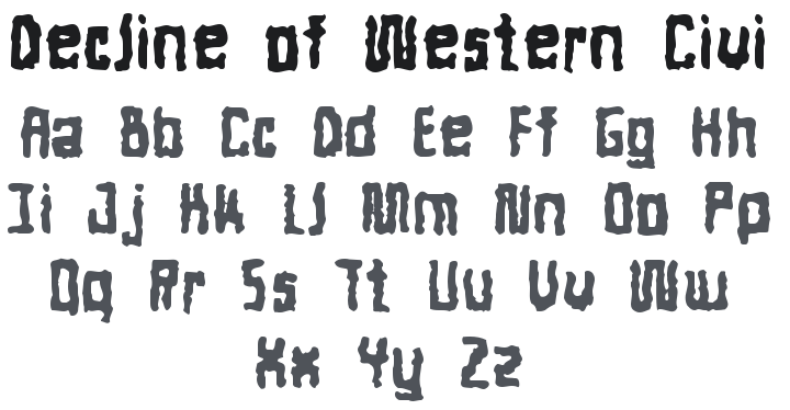 Decline of Western Civilizatio Font