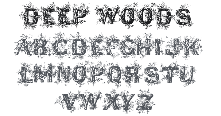 Deep Woods Initials Font