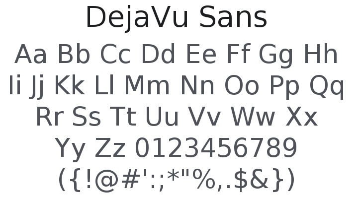 DejaVu Sans Font Family