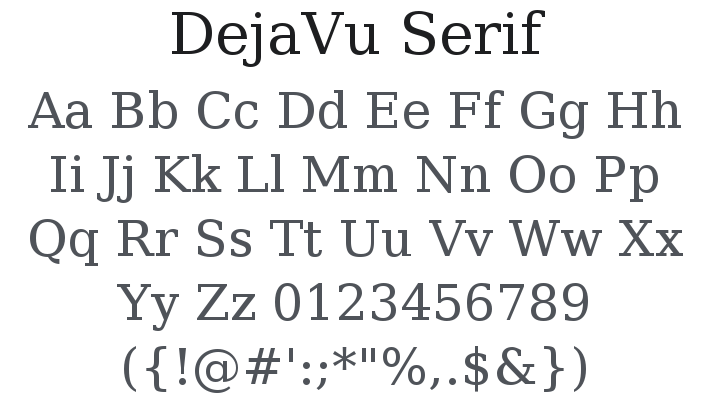 DejaVu Serif Font Family