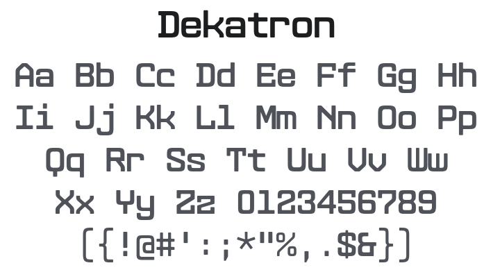 Dekatron Font Family