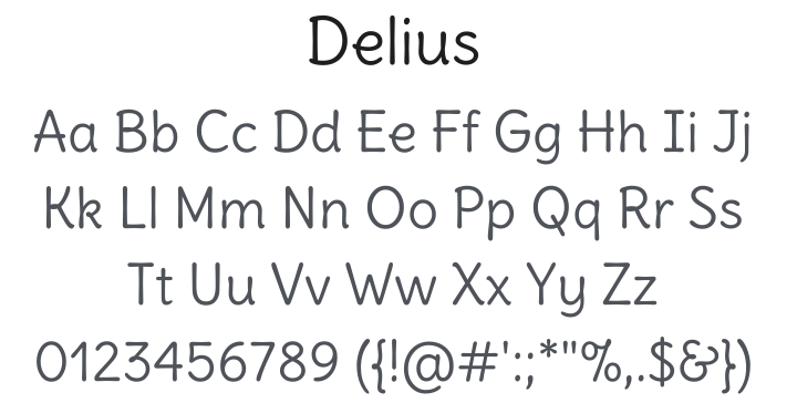 Delius Font