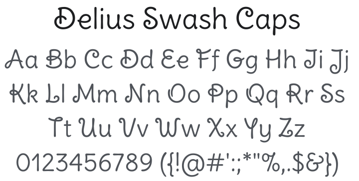 Delius Swash Caps Font