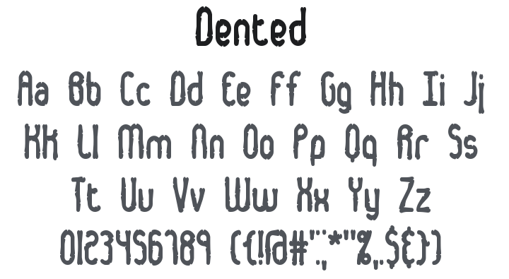 Dented Font
