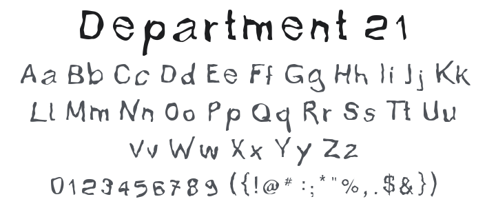 Department 21 Font