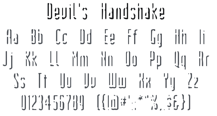 Devil's Handshake Font