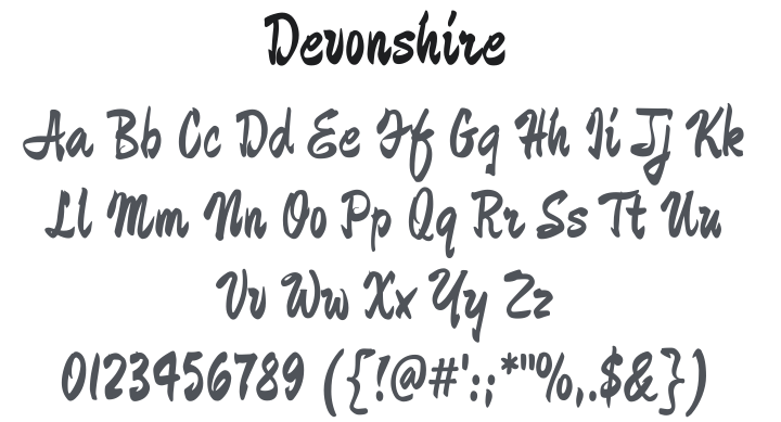 Devonshire Font