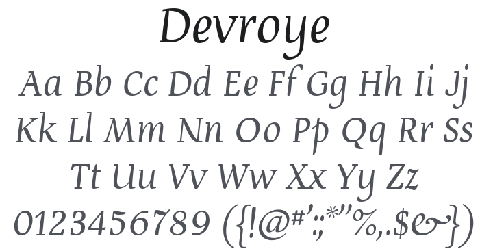 Devroye Font Family