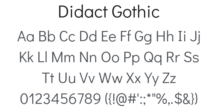 Didact Gothic Font