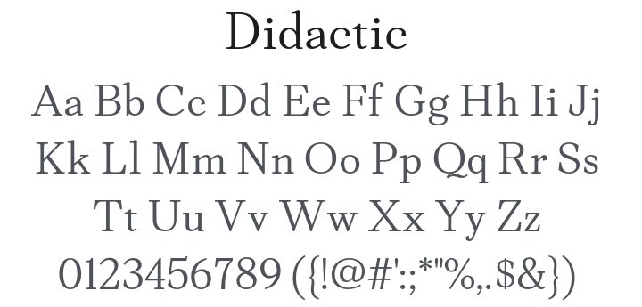 Didactic Font Family