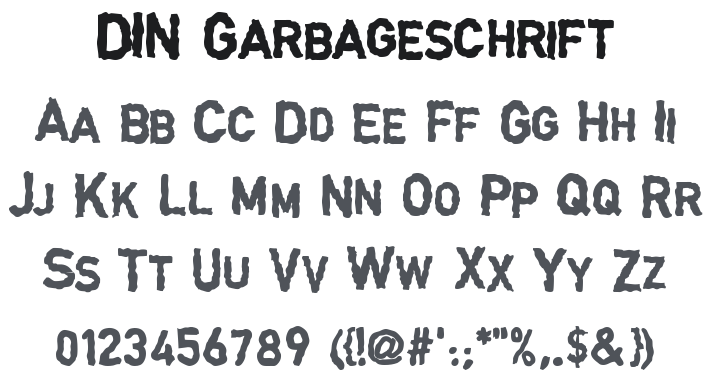 DIN Garbageschrift Font Family