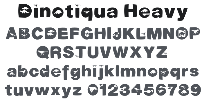 Dinotiqua Heavy Font