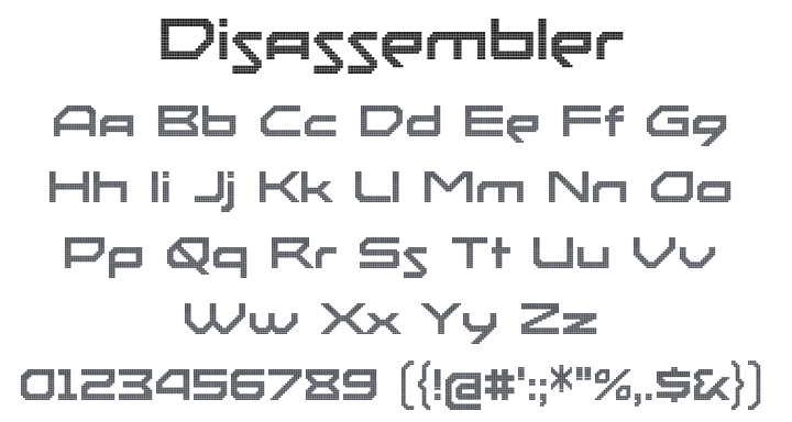 Disassembler Font