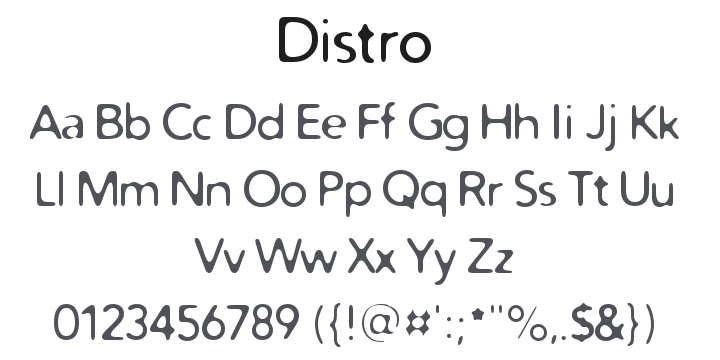 Distro Font Family