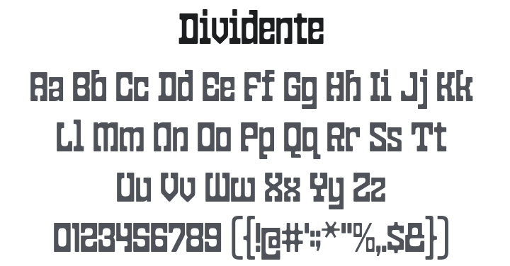 Dividente Font Family