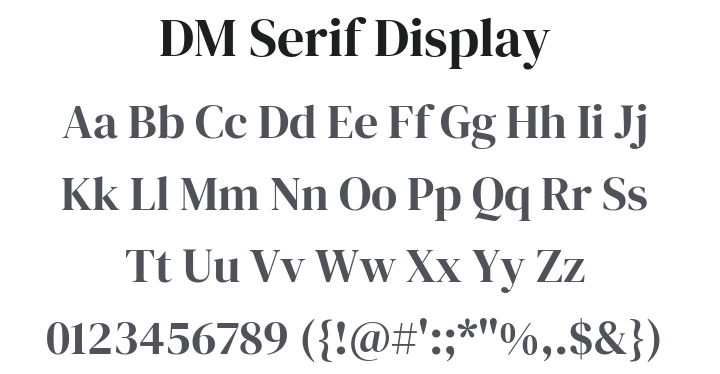 DM Serif Display Font Family