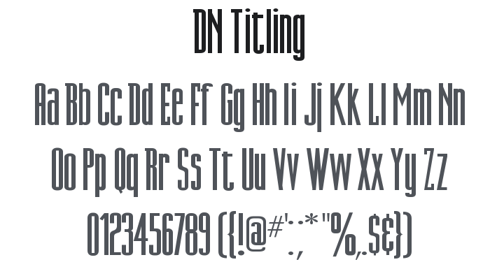DN Titling Font