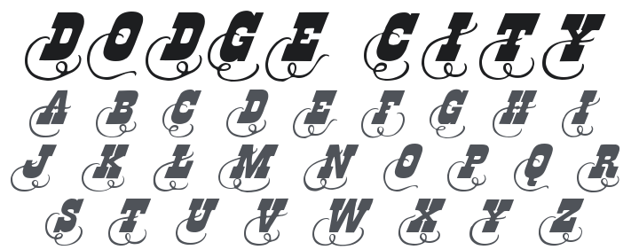 Dodge City Initials Font