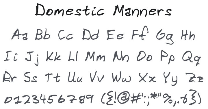 Domestic Manners Font