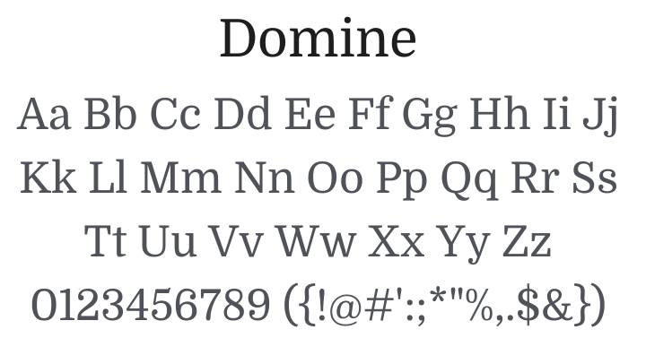Domine Font Family