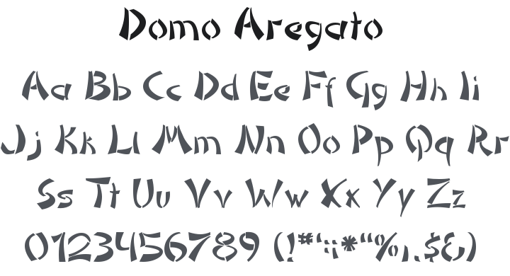 Domo Aregato Font Family