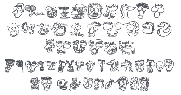 Doodle Dudes of Doom Font
