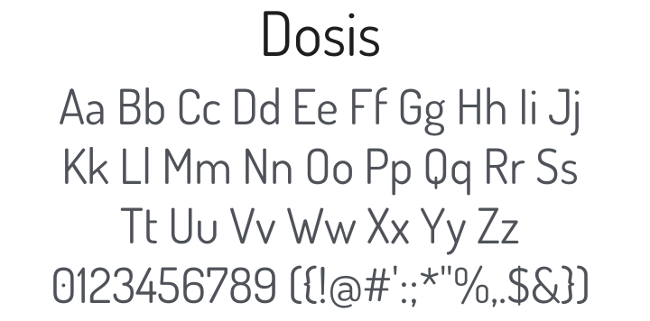 Dosis Font Family