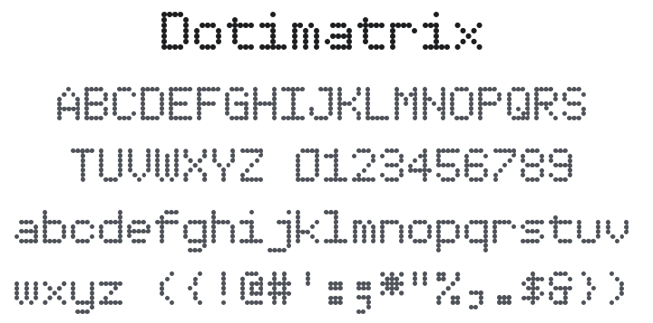 Dotimatrix Font Family