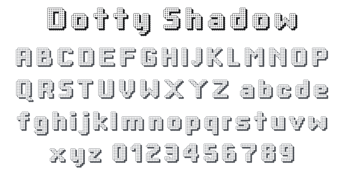 Dotty Shadow Font