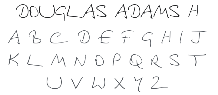Douglas Adams Hand Font