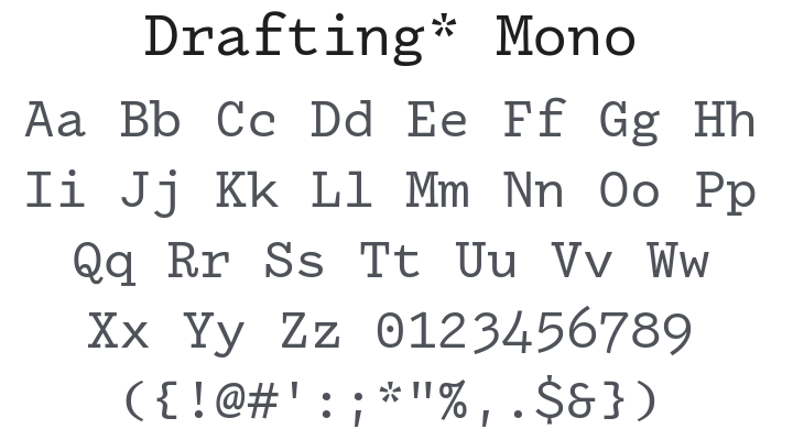 Drafting* Mono Font Family