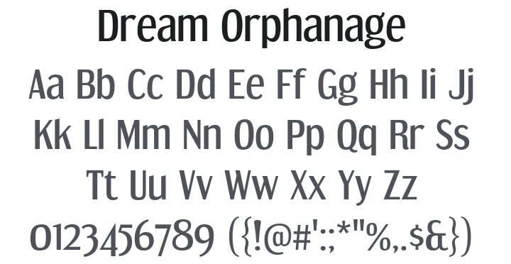 Dream Orphanage Font