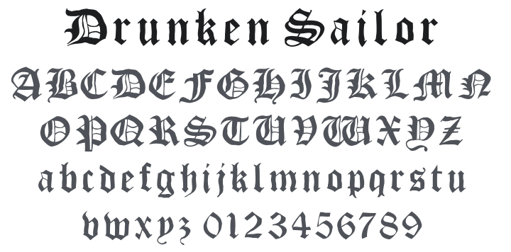 Drunken Sailor Font