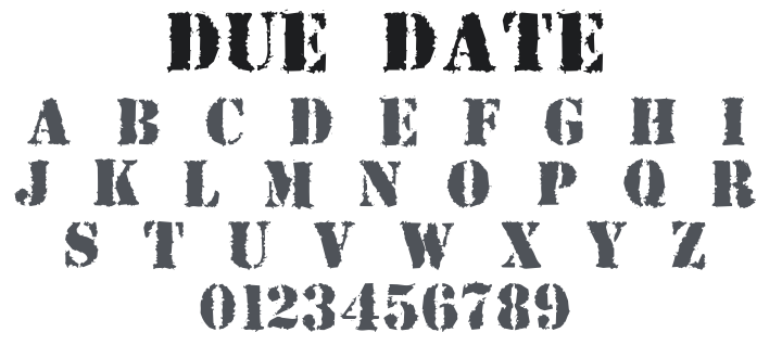 Due Date Font