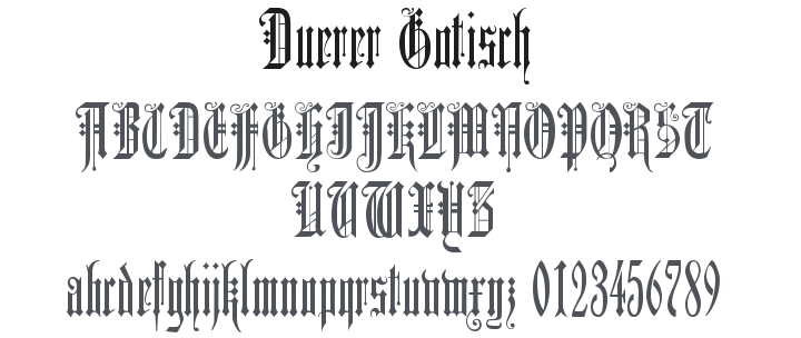 Duerer Gotisch Font